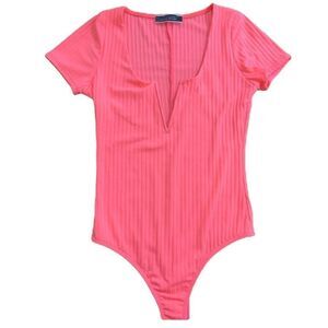 Blue blush Neon pink bodysuit